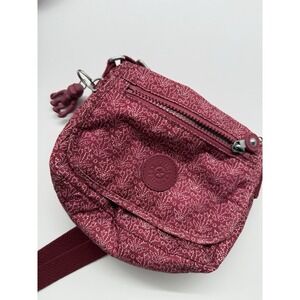 Kipling Sabian Mini Crossbody Bag Desert Rose Pink Nylon w/ Monkey Charm - Atlas